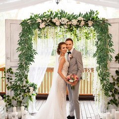 Artificial Willow Leaves Vine Twigs 2Pcs 5.7Ft Fake Hanging Ivy Plants Silk