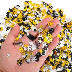 3000 PCS Number 40 Birthday Confetti Black Gold Silver Table Decoration