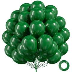 Dark Green Balloons 12 inch, 100 Pack Dark Green Latex Balloons Helium Qualit…