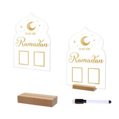 Ramadan Countdown Calendar Eid Mubarak Table Decoration Acrylic Home Decor ET