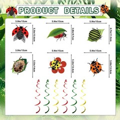 Ladybug Baby Shower Decorations Banner and Swirls for Boys Girls Party