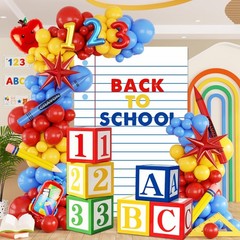 Back To School Decorations, Back To School Balloon Arch Kit with Notebook Pap…
