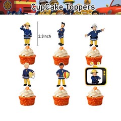Fireman Sam Birthday Party Decor Supplies Balloons Banner Cake Toppers Kids