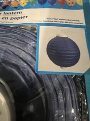 (5) (ROYAL BLUE) GLIMMER TULLE (4) PUFF BALLS & (2) PAPER LANTERN DECORATIONS