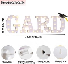 Class of 2026 Graduation Decorations – LED Light Up Letters