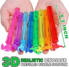 Vivid 32 Pack Dinosaur Bubble Wands – Engaging Multi-Color Party Supplies