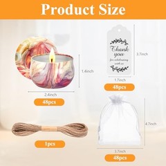 48PCS Scented Candles Gift Set Long Lasting Soy Wax Aromatherapy Colorful 48pcs