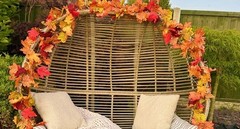 3 Pack Fall Leaf Garland, Hanging Fall Vines Autumn Garland Artificial Maple