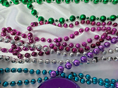 Mardi Gras Beads Bulk Lot Necklaces Party Favors 3 Pounds 4 oz inc..Full Bag/12