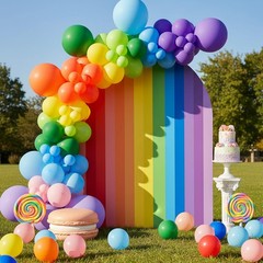 Rainbow Balloons 36pcs 18 Inch Large Colourful Latex Balloons for Baby Shower…