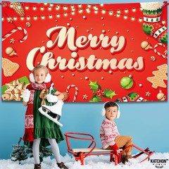 KatchOn, XtraLarge Merry Christmas Banner – 72X44 Inch, Candy, socks and tree