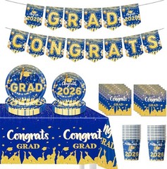 Party Supplies for Graduation Decorations 2026 – Complete Party Tableware Set…