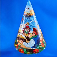 VTG Paper Birthday Party Hats Treasure Island Pirates Sword Ships 60s Lot READ