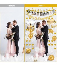 Engagement Party Decorations – Gold Engagement Congratulations Decor