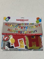 Amscan Happy Birthday Rainbow Banner Kit Set of 4 Colorful Party Decor New