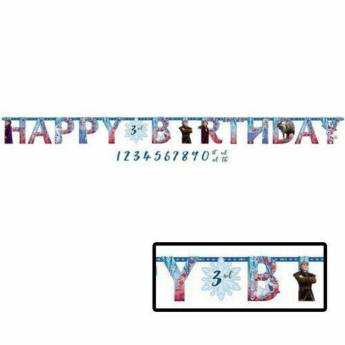 Disney Frozen 2: Add an Age Happy Birthday Jumbo Letter Banner Kit Decoration