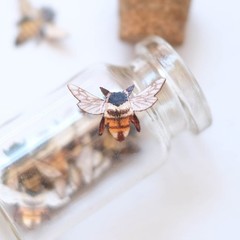 48 Mini Bumble Bee Cutouts Realistic Paper Decorations FREESHIP USA