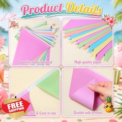 Pasimy pastel pennant banner, 49.21 ft, 60 pieces