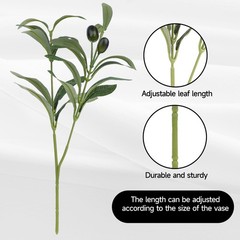 Mozeat Lens 11 Inch Olive Branches for Vases, 5 PCS 11.8 inches, Green