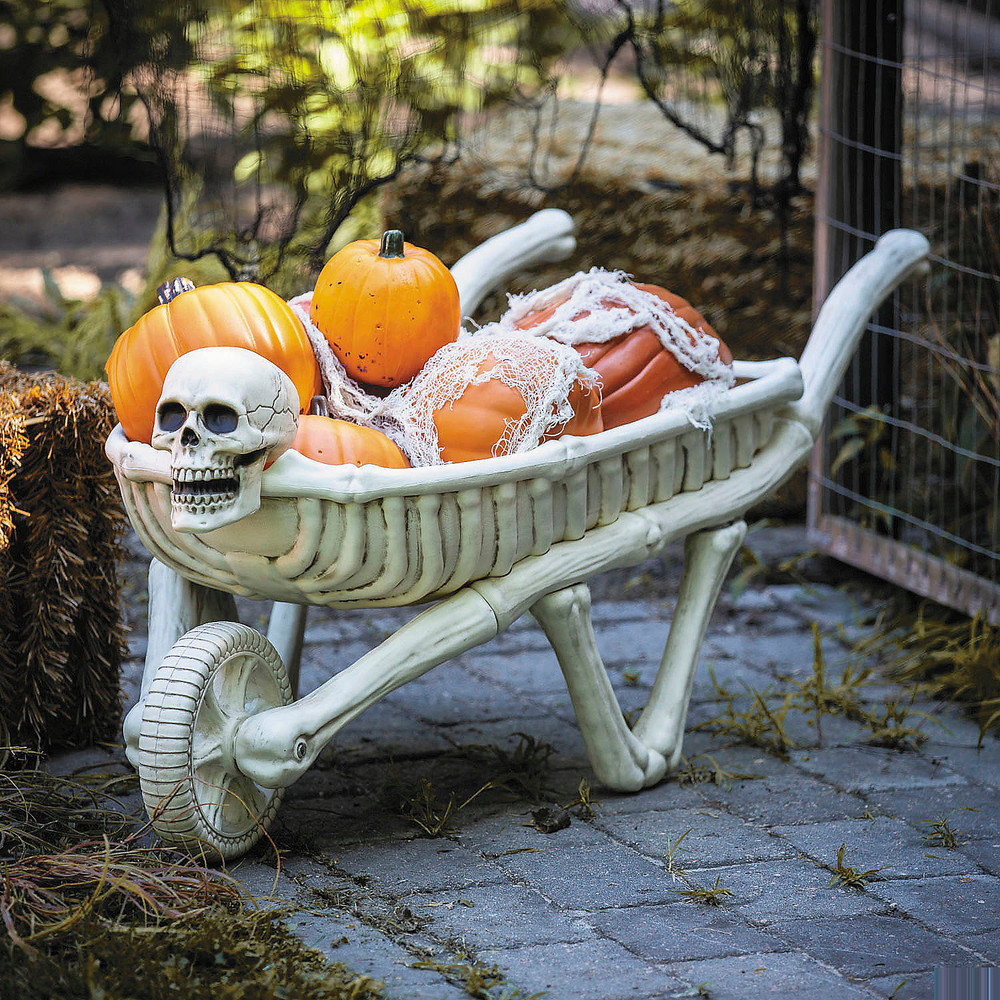 48 3/4″ Skeleton Wheelbarrow Halloween Decoration – Morris Costumes
