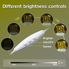 Happy Birthday Neon Sign – Dimmable LED Light Up Wall Decor for 18th Party, USB