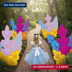 Preboun 2 Pcs Wonderland Party Props Wonderland Tea Vintage Party Decorations fo