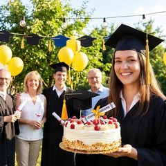 Black Gold Graduation Cap Cake Topper Diploma Centerpiece Sticks 2026 Decor