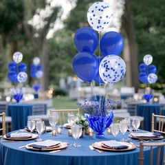 Royal Blue Balloon Table Centerpiece Kit, 6 Set Blue Balloon Stands for Table…