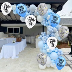 30Pcs Nado 2nd Decorations for Boys/Blue Silver White Tornado Balloons for Ye…
