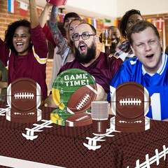 2Pcs Football Tablecloth – Perfect for Football Party Decorations, Durable and E