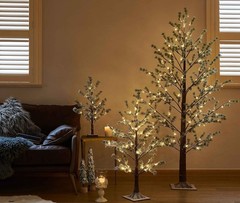 Lighted Pine Garland Battery Operated with Timer 6FT 48 Lights, Christmas