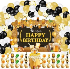 Beer Birthday Party Decorations 110 Pcs Aged to Perfection Cheers Party Supplies