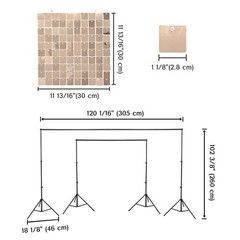 8.5×10 FT Shimmer Wall Backdrop with Stand 72 Pcs Panels Decor for Wedding Party