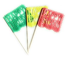 Set of 24 Pcs Multi-Colored Mini Mexican Paper Papel Picado Tissue Banner Fla…