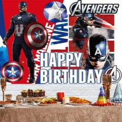 Captain American Party Decoration Party Supplies Backdrop Banner Vinyl 7x5ft