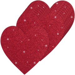 180 PCS 4 Inch Red Glitter Heart Cutouts Paper Valentine Die Cut Crafts