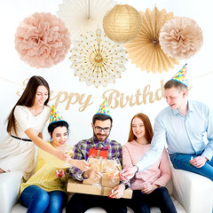 Champagne-Gold Beige Fall Boho Birthday Party-Decorations – 21Pcs Autumn Neutral