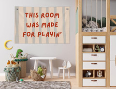 Playroom Wall Decor, This Room Was Made for Playin Trendy Preppy Playroom Hangin