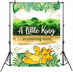 Lion King Baby Shower Backdrop Birthday Party Decoration Photo Background Banner
