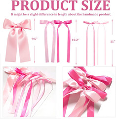 Pink Bow Wall Décor Backdrop Ribbon Bow Garland DIY Pink Bows Party Decoratio…