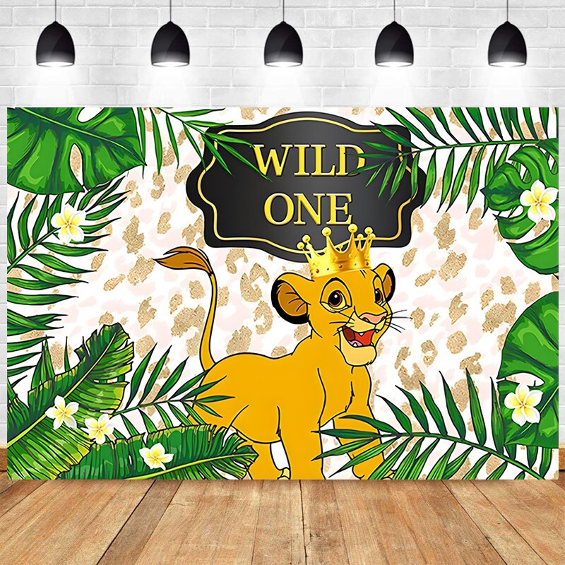 Wild One Lion King Backdrop 1st Birthday Boy Party Decorations Simba Background