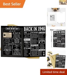 Giant Double-Sided 80th Birthday Card – Perfect for Grandpa, Grandma & Friends