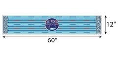 Big Dots Making Waves – Swim Team – Swimming Paper Table Runner – 12 x 60 inches