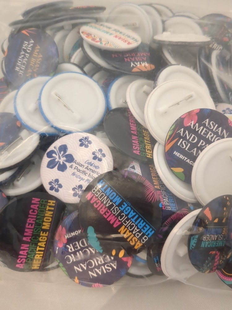 Asian American & Pacific islander Pins, Buttons,Keychain, Braclets