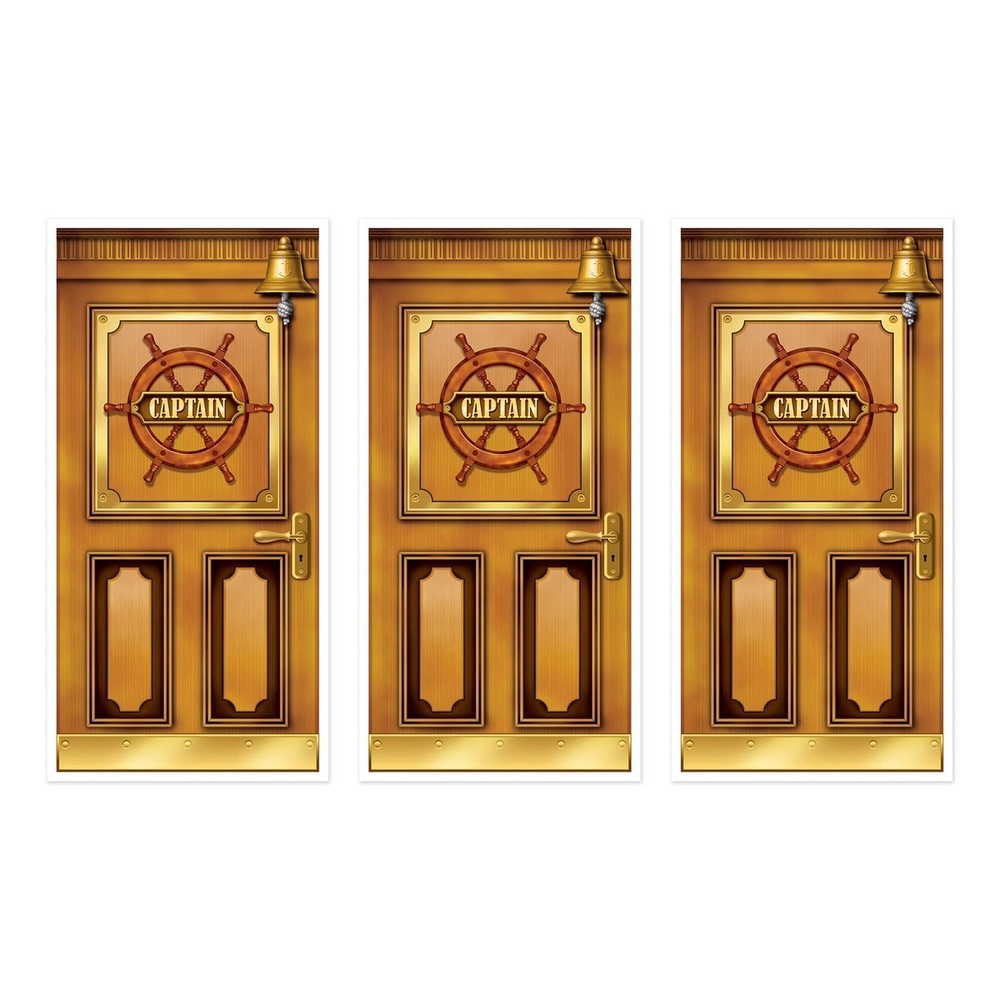 Beistle Plastic Cruise Ship Captain Door Covers 5 X 30 Set Of 3 – Or Pirate