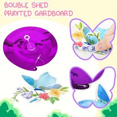 57 Pcs Butterfly Hanging Swirls Decorations for Butterfly Floral Hanging Swirl