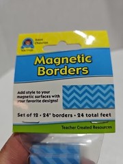 Teacher Created Resources Magnetic Straight Border 1.5″ x 24′ Aqua Chevron
