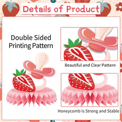 Strawberry Baby Shower Decorations – 9PCS Berry Sweet Baby Shower Decorations