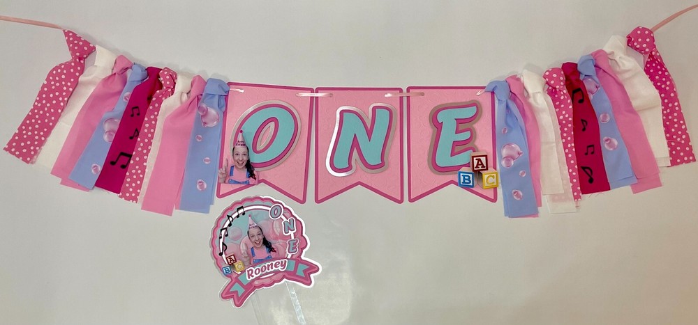 Ms.Rachel High Chair Banner/ Happy Birthday Banner/ Ms. Rachel Cake Topper