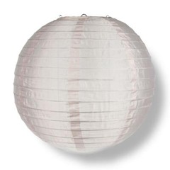4″ Rose Quartz Pink Round Nylon Lantern, Even Ribbing, Hanging Decoration (10